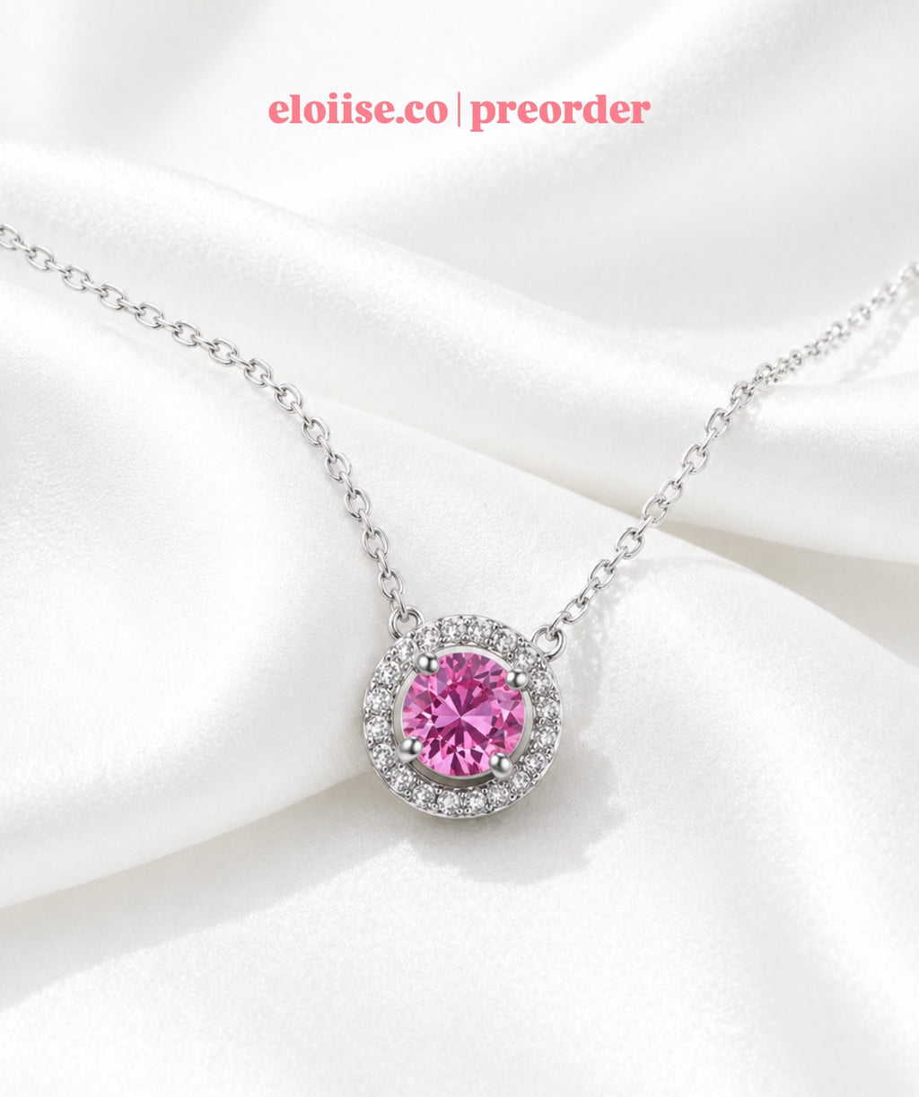 Soline Necklace | Sapphire Halo Signature