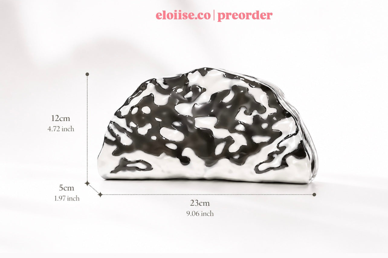 Curva Clutch | Sculptural Marble Signature