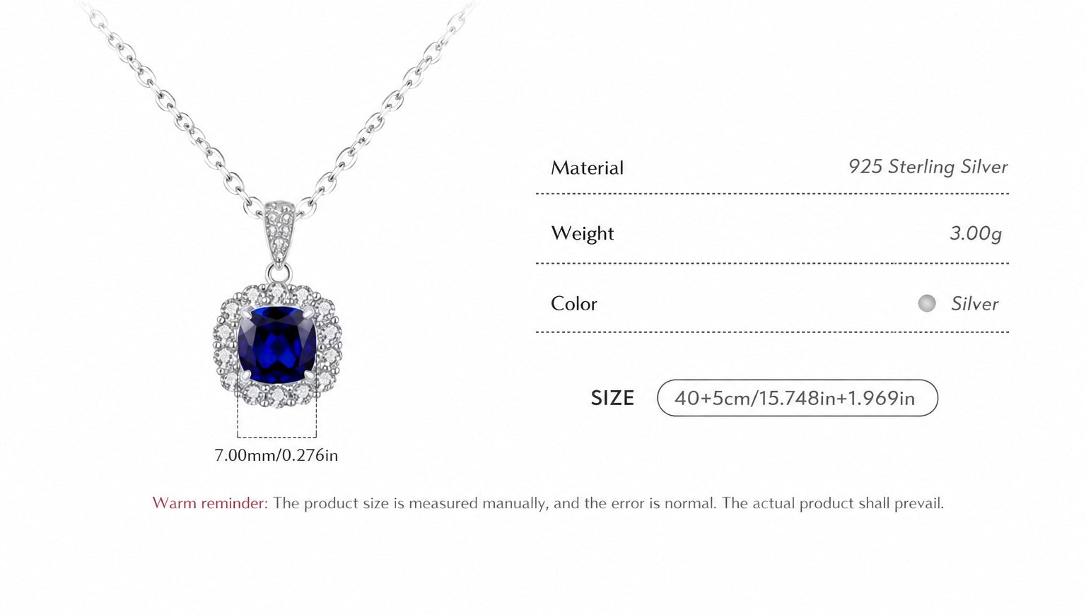 Fioréne Necklace | Bleu Crystal Signature