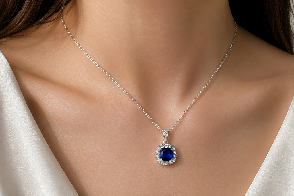Fioréne Necklace | Bleu Crystal Signature